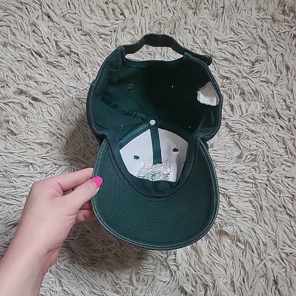 Vintage Poland Spring Hat Baseball Cap Green Streetwear Indie ✨️💫